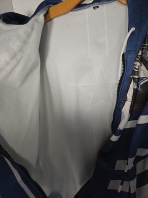 Dallas Cowboys XL Blue Zip Up Hoodie - Thumbnail 7