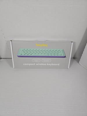 Heyday Spring Teal Bluetooth Wireless Keyboard Windows Mac PC Laptop Silent NEW - Image 1