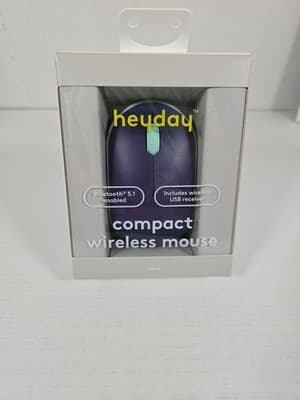 Heyday Wireless Usb Mouse Purple Bluetooth 5.1 - Image 1