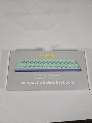 Heyday Spring Teal Bluetooth Wireless Keyboard Windows Mac PC Laptop Silent NEW - Thumbnail 5