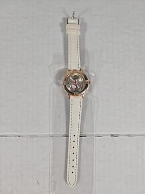 Hello Kitty Watch Stainless Steel Faux White Band Pink Accents NEW - Image 1