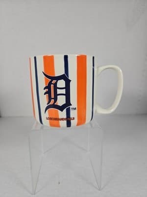Detroit Tigers Striped Coffee Mug 4" NEW - Thumbnail 3