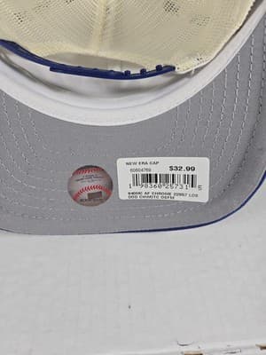 New Era 9Forty MLB Los Angeles Dodgers Game Cap Adjustable-White - Thumbnail 5