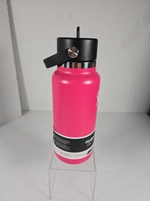 Hydro Flask 32oz Water Bottle Wide Mouth Flex Cap & Straw Lid "Zinnia" NEW - Thumbnail 3