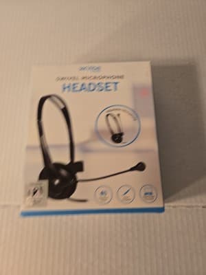 Vibe Headset 3.5 Compatible Clear Mono Sound Swivel Microphone Brand New In Box - Thumbnail 2