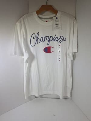 Champion Men's Short Sleeve T-Shirt WHITE SIZE M NWT - Image 1