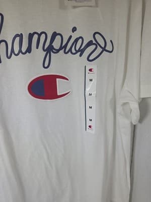 Champion Men's Short Sleeve T-Shirt WHITE SIZE M NWT - Thumbnail 2