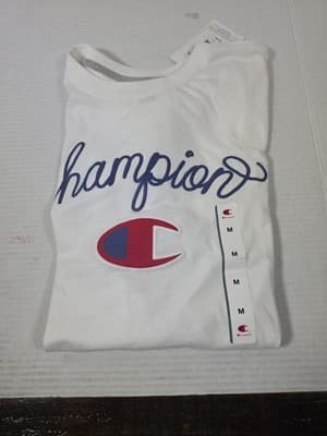 Champion Men's Short Sleeve T-Shirt WHITE SIZE M NWT - Thumbnail 5