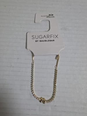 Sugarfix By Baublebar Gold Color Initial Bracelet "M" CZ Nickel Free - Image 1