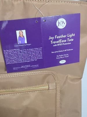 Joy Mangano Travelease Tote W/ RFID Protection - Thumbnail 2