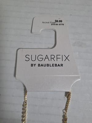 Sugarfix By Baublebar Gold Color Initial Bracelet "M" CZ Nickel Free - Thumbnail 3