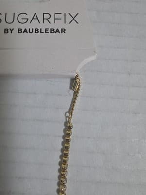 Sugarfix By Baublebar Gold Color Initial Bracelet "M" CZ Nickel Free - Thumbnail 4