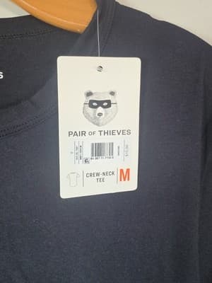 Pair Of Thieves T-Shirt Men’s size Medium Performance Crew Neck Black NWT - Thumbnail 3