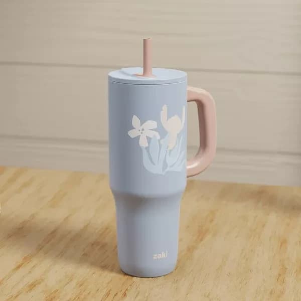 Zak Designs Stitch Stainless Steel Vacuum Insulated Tumbler 40oz NEW - Thumbnail 4