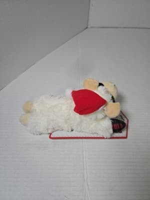 Christmas Dog Toy Lamb Chop Santa Plush 8 Inch LambChop Holiday Pet Shoppe NEW - Thumbnail 4
