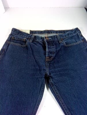 The Hollister Straight Slim Jeans Men's 34x34 Dark Wash buttonfly - Thumbnail 6