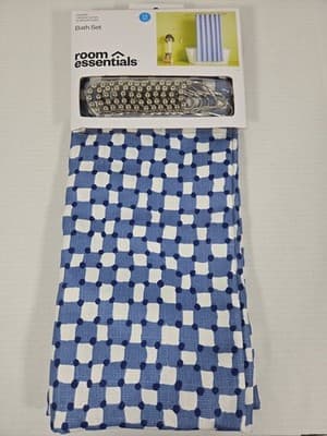 Room Essentials Shower Curtain Bath Set 13 Piece New - Image 1