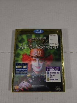 Alice in Wonderland (Blu-ray/DVD, 2010, 4-Disc Set, Includes Digital Copy 3D) - Image 1