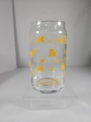 Michigan Wolverines 16oz Glass Can 2pk - Thumbnail 7