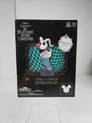 Tim Burton’s The Nightmare Before Christmas 6” Zero Bobblehead By CultureFly NIB - Thumbnail 3