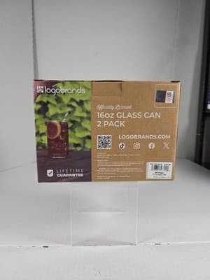 Michigan Wolverines 16oz Glass Can 2pk - Thumbnail 2