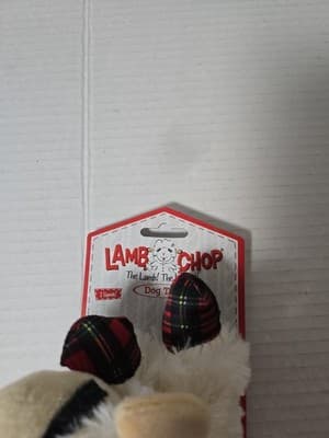 Christmas Dog Toy Lamb Chop Santa Plush 8 Inch LambChop Holiday Pet Shoppe NEW - Thumbnail 3