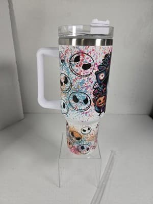 Nightmare Before Christmas Jack Skellington 40oz Insulated Tumbler NEW - Thumbnail 4