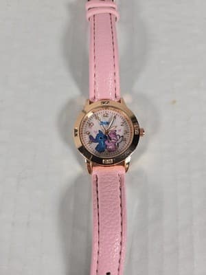 Girls Lilo And Stitch/Angel Watch Pink And Gold NEW - Thumbnail 2