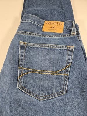Hollister Jeans Men 32x34 Classic Straight Leg Cotton - Thumbnail 7