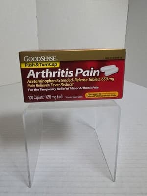 GoodSense *ARTHRITIS PAIN* 100 Caplets, 650mg Each, New In Sealed Box, Exp 08/27 - Image 1