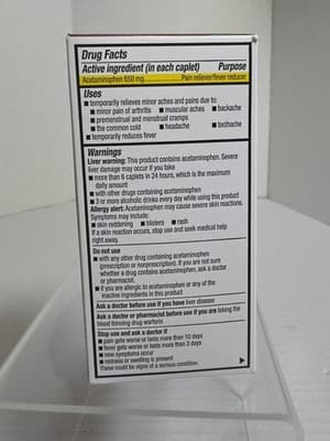 GoodSense *ARTHRITIS PAIN* 100 Caplets, 650mg Each, New In Sealed Box, Exp 08/27 - Thumbnail 3