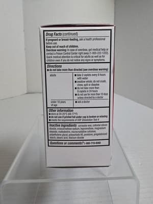 GoodSense *ARTHRITIS PAIN* 100 Caplets, 650mg Each, New In Sealed Box, Exp 08/27 - Thumbnail 4