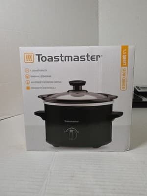 Toastmaster Slow Cooker TM-151BK 1.5 QT Removable Stoneware Pot Stainless NEW - Image 1