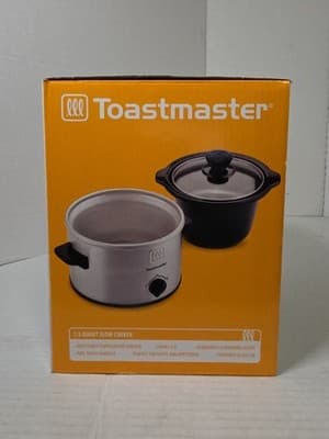 Toastmaster Slow Cooker TM-151SC 1.5 QT Removable Stoneware Pot Stainless NEW - Thumbnail 3