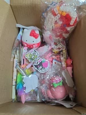 Lot of 60 Surprise Hello Kitty Mystery Box Items (One big surprise item) ALL NEW - Image 1