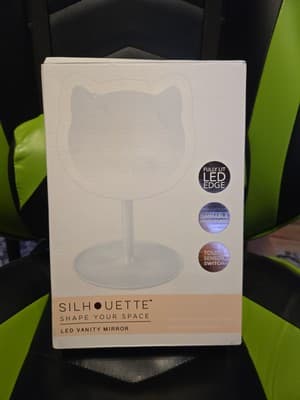 Silhouette X Kitty LED Vanity Mirror With Accessory Tray Stand New In Box - Image 1