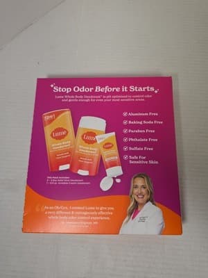 Lume Whole Body Smooth Solid Deodorant Stick & Mini Cream Set Tangerine - Thumbnail 2
