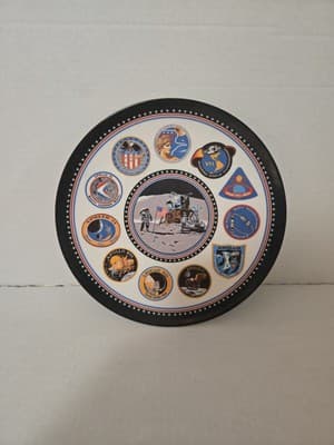 Texas Ware Vintage Collectible Apollo Missions Space Exploration Plate - Image 1