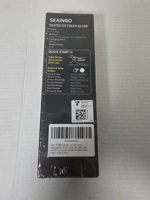 SEAINGO Heated Ice Cream Scoop - Rechargeable, KW-2406 Large: 2 ounce, White - Thumbnail 3