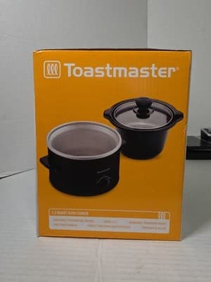 Toastmaster Slow Cooker TM-151BK 1.5 QT Removable Stoneware Pot Stainless NEW - Thumbnail 3