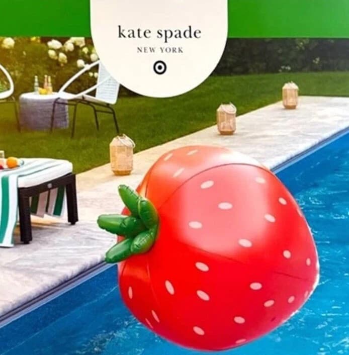 Kate Spade New York X Target Strawberry Light Up Inflatable Decor 50" x 40" New - Image 1