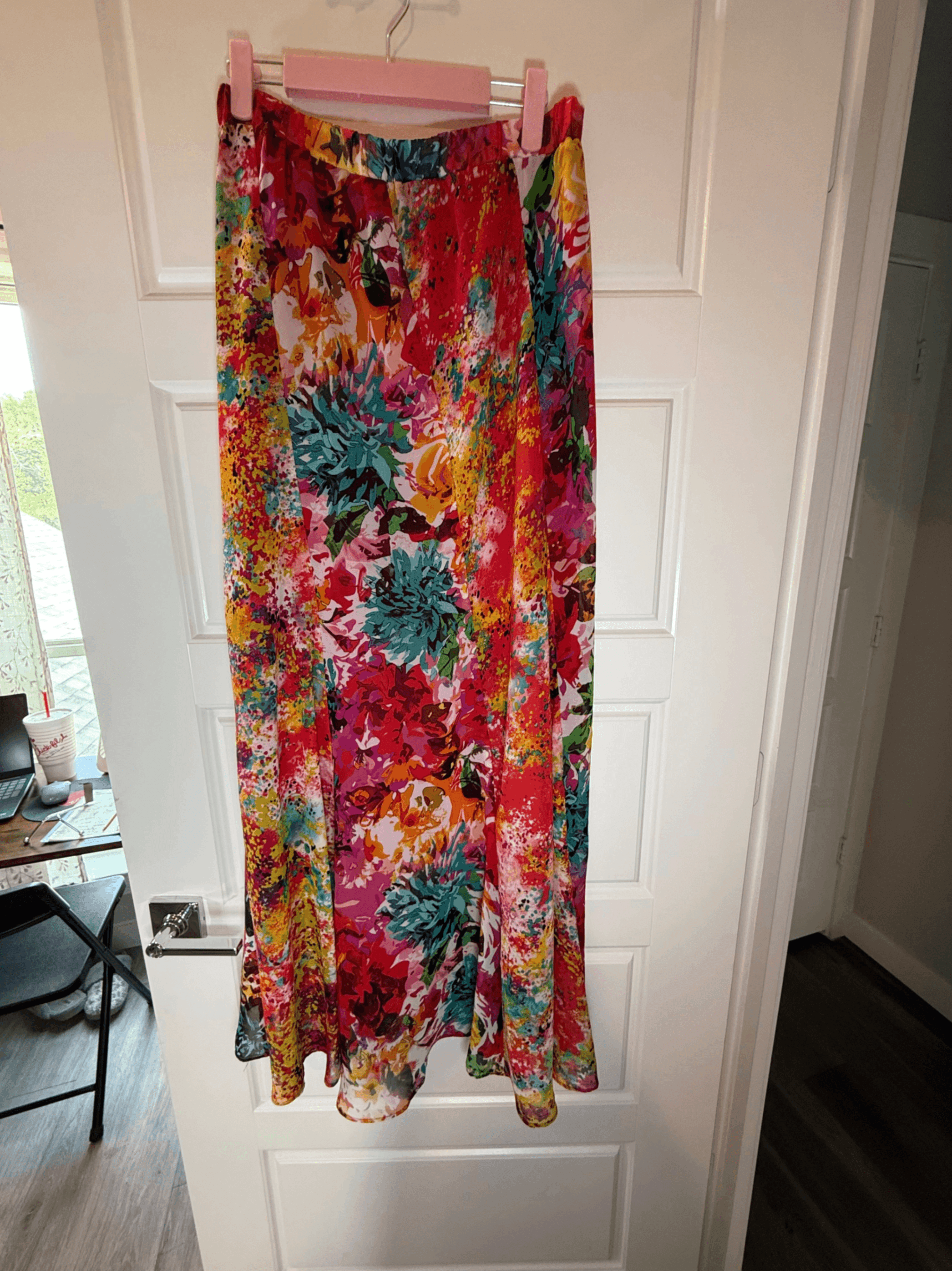 Floral Maxi Skirt with Vibrant Colors