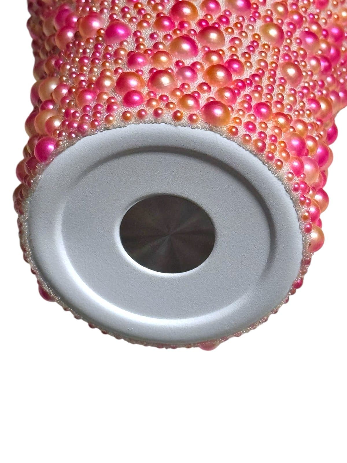 Red & Pink Pearl Encrusted Blinged Out 40 Oz Tumbler NEW - Thumbnail 6