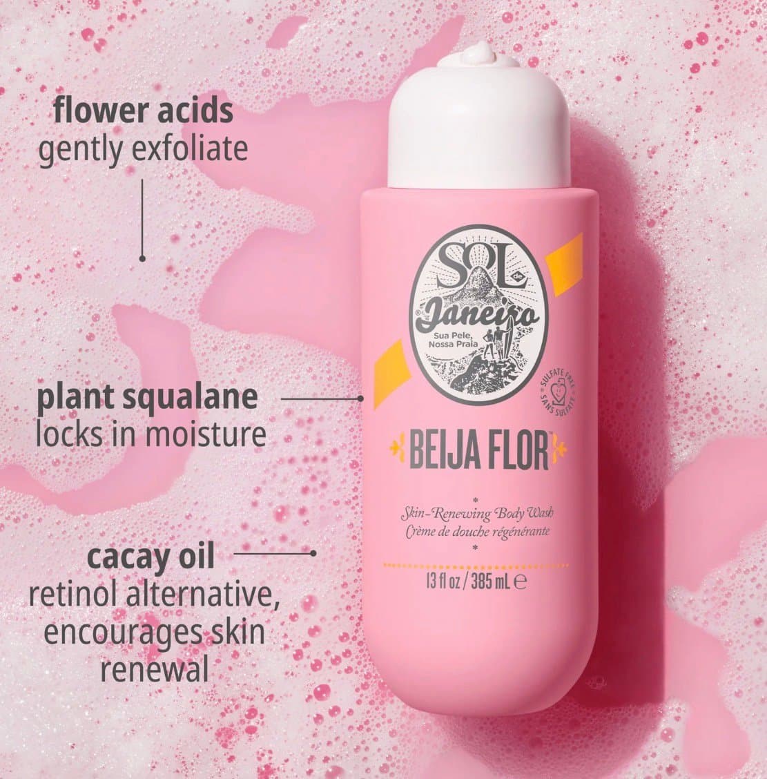 Sol de Janeiro Beija Flor Skin-Renewing Body Wash 13 Fl Oz Sealed NWT - Image 1