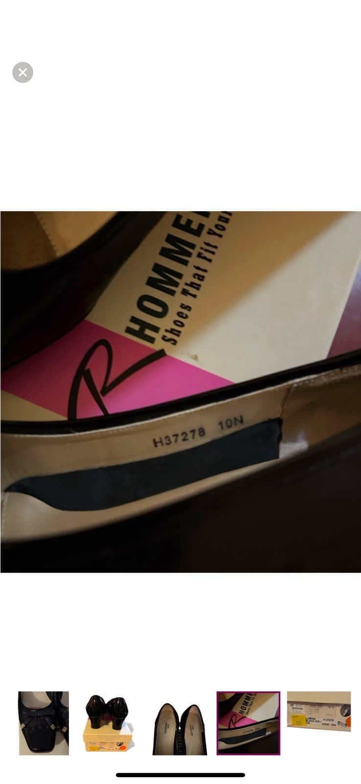 ROS HOMMERSON Early 90’s Black Lumina Leather/Patent Spectator Heels Sz 10 N - Thumbnail 7