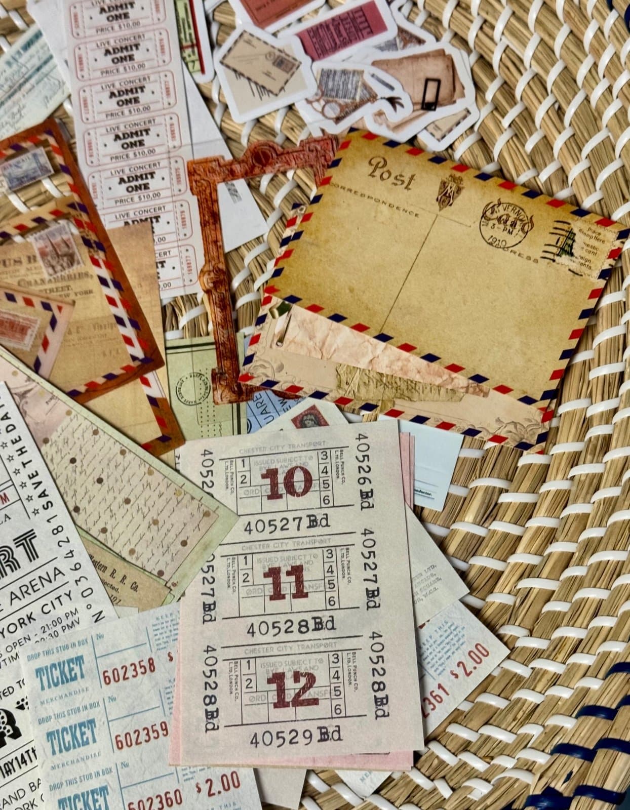 60+ Curated Bundle Vintage Travel Stickers Papers, Frames for Scrapbooking NEW - Thumbnail 4