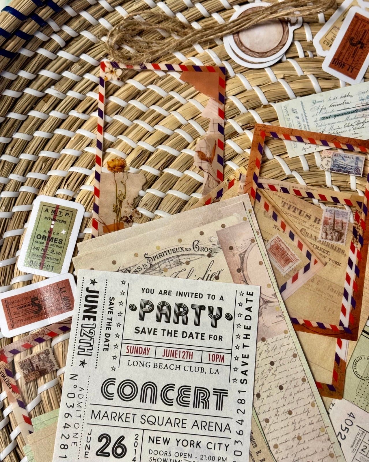 60+ Curated Bundle Vintage Travel Stickers Papers, Frames for Scrapbooking NEW - Thumbnail 2