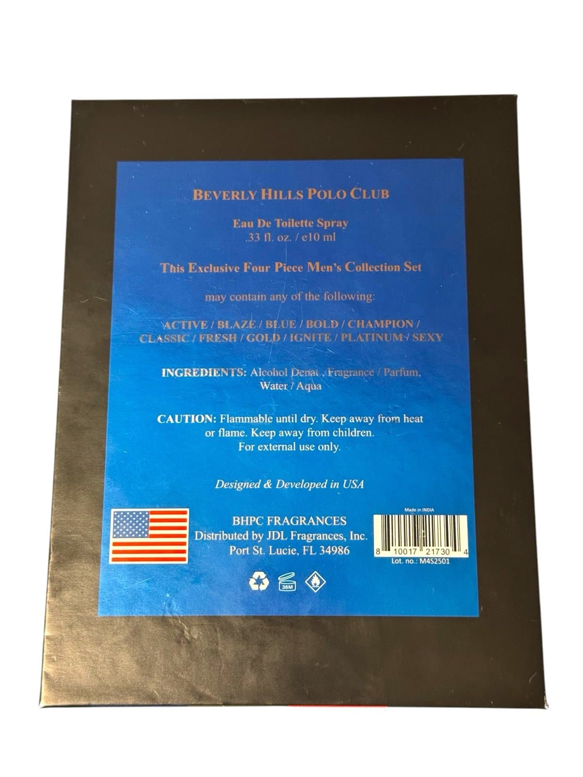 Beverly Hills Polo Club EDT 4 Pc Pen Spray Collection - Sexy Blaze Classic Blue - Thumbnail 3