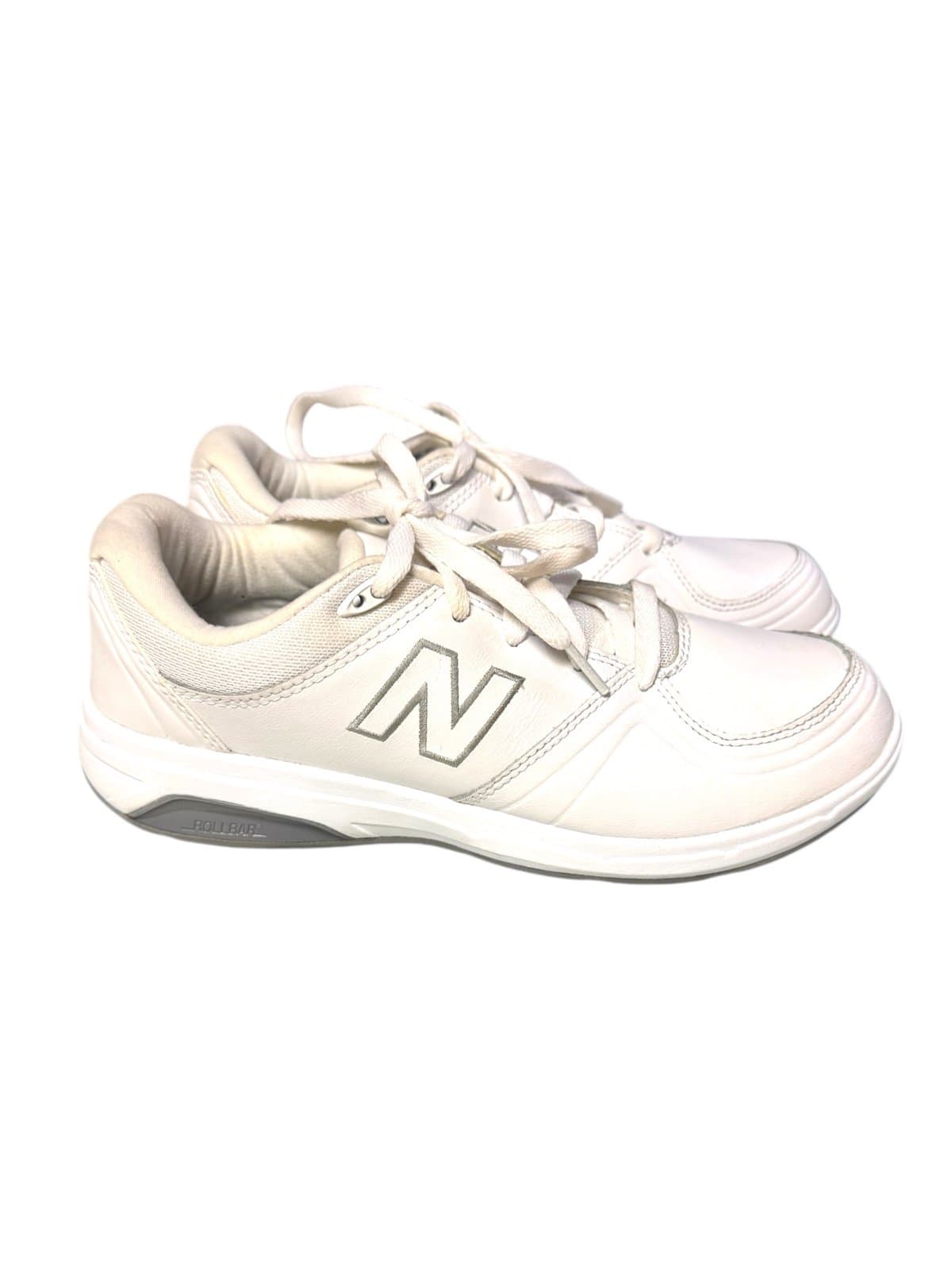 New Balance White 813v1 Leather Lace-Up Walking Shoes Sneakers Sz 10N $130 - Image 1