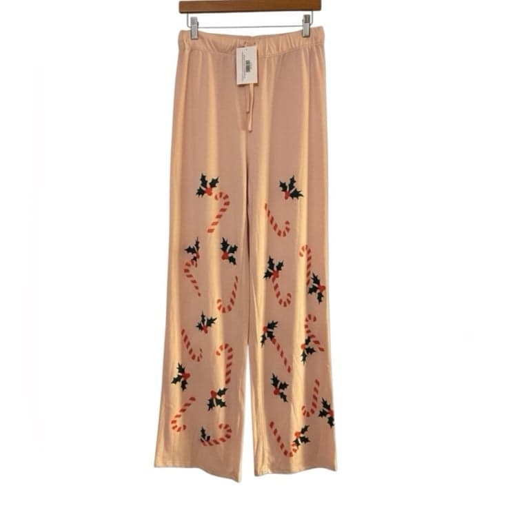 PHIL LOVE Peach Pink The Jolly Lounge Set Sz L NWT $78 Christmas Holiday - Thumbnail 3